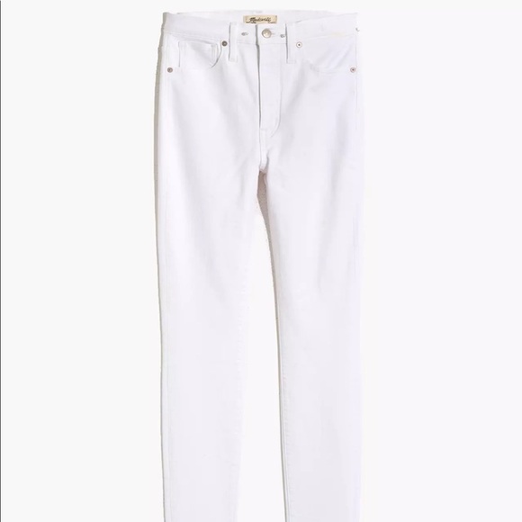 Madewell 11" High-Rise Skinny Jeans in Pure White size 28 - Picture 6 of 10